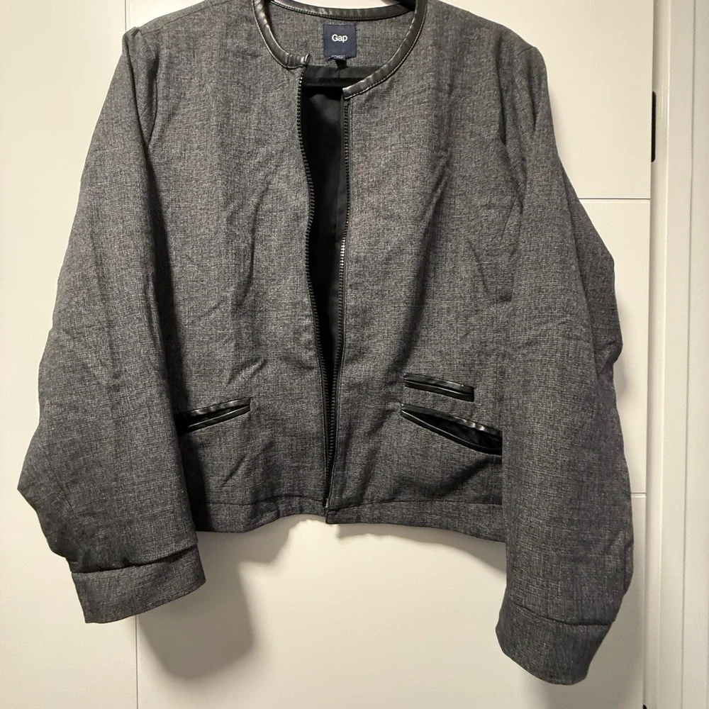 Gap-Gray Zip-Up Jacket - Picture 2 of 2